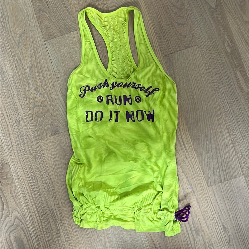 Lululemon Women's Neon Green Tank Top